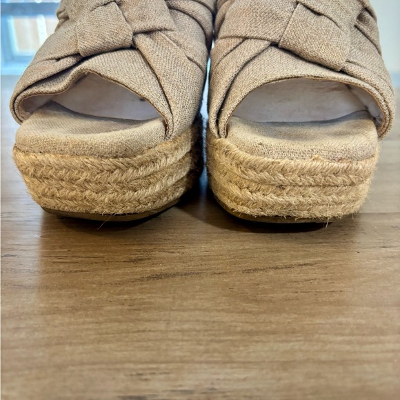 Sugar Brand Women's Harlem Beige Woven Wedges - Picture 8 of 12
